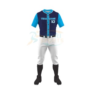Custom Made Full Sublimation Flag Printing Baseball Softball Wear Uniforms 2 Piece Button <b>Down</b> Shirts & <b>Pants</b> Sets For Unisex - Product Image 2