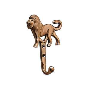 Crochet mural tendance en fer poli doré en forme de lion pour la décoration, l'organisation de chambre et de placard - Product Image 1