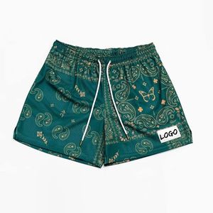 Pantalones Cortos de Verano para Hombre al por Mayor, con Logotipo Personalizado, Doble Capa de Malla, Ecológicos, Transpirables, 100% Poliéster, con Cordón Ajustable - Product Image 2