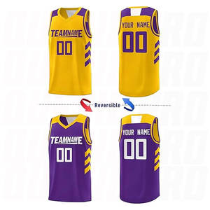 Ensemble d'uniformes de basketball personnalisés, respirants, prix compétitif, logo personnalisé, vêtements de sport réversibles pour l'entraînement, uniformes d'équipe - Product Image 2