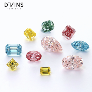 Bague de fiançailles D'vins Jewels avec diamant de laboratoire fantaisie couleur claire, taille poire ovale, prix d'usine, modèle DJ456 - Product Image 1