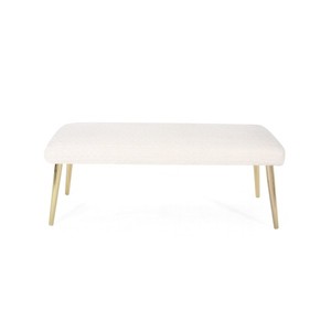 Attractive Modern Metal & <b>Leather</b> Bench for Outdoor Office Restaurant Home Decor-Reasonable Prices Ottoman Bench - Product Image 2