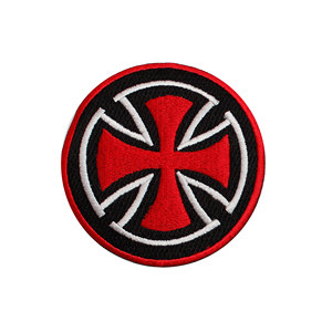 Maltese Cross Cloth Patch Embroidered Applique Sewing Clothes Apparel Accessories Badges Circular Red - Product Image 1