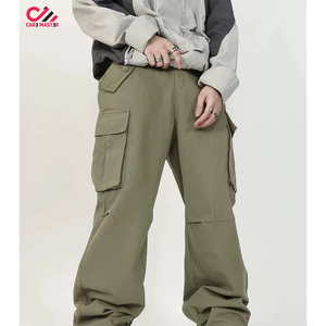 Prix de gros – Pantalon de survêtement décontracté pour homme, coupe droite, taille haute, en toile épaisse 100 % coton biologique, personnalisable, haute qualité - Product Image 5