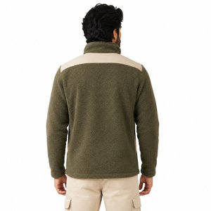 Chaqueta de Forro Polar Sherpa Grueso, Cómoda y Aislante para Clima Frío, Aventuras al Aire Libre, Senderismo, Abrigo de Invierno, Chaqueta de Forro Polar de Lona - Product Image 2