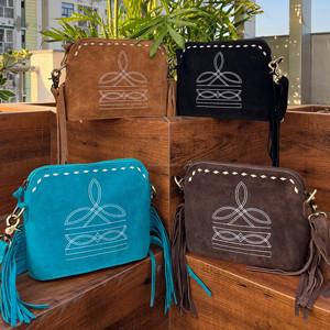 Hot Bán Thiết Kế Thương Hiệu Nổi Tiếng Khởi Động Khâu Chính <span class=keywords><strong>H</strong></span>ãng Da Lộn Da Fringe Crossbody Vai Túi Phương Tây Sang Trọng Túi Xách Cho Phụ Nữ - Product Image 3