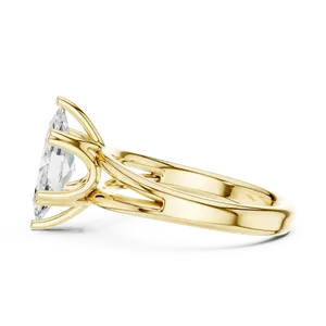 แหวนหมั้นเพชรทรงมาร์คีส์ 2 กะรัต เพชรเพาะเลี้ยง ตัวเรือนทองคำแท้ 18K แบบกรงเล็บแยกกัน ดีไซน์พิเศษ รับรองโดย IGI หรูหรา - Product Image 5