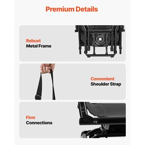 Chaise de chasse et de pêche portable et légère, pivotante à 360 degrés, silencieuse, avec cadre en acier robuste, siège pliable - Product Image 4