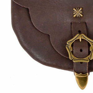 Bolso de Media Luna de Cuero Genuino Vintage con Cierre de Hebilla Metálica, Correa de Cintura Unisex, Bolso de Mano Duradero para Uso Diario - Product Image 4