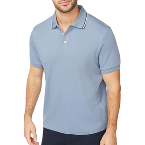 Nuevo Diseño de Camiseta Polo para Hombre, Elegante y Cómoda, Estilo Urbano, Cuello Redondo, Algodón, Tallas Grandes - Product Image 4