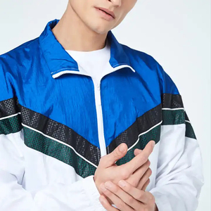 New High Quality 100% Cotton Breathable Lightweight Unisex Jogging Suits <b>Windbreaker</b> Tracksuits Set <b>Black</b> Custom Logo Embroidery - Product Image 5