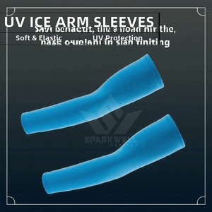 Manchons de cyclisme unisexes bleus anti-UV respirants en polyester à compression pour la protection sportive en extérieur - Product Image 6