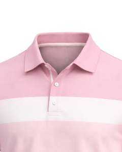 Camiseta Polo de Algodón para Hombre, Personalizada, con Rayas Rosas y Multicolores, Corte Clásico, Manga Corta, Informal, para Verano, Fabricante, Suministro al por Mayor - Product Image 4