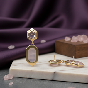 Boucles d'oreilles pendantes fantaisie en argent sterling 925 plaqué or 18 carats, couleur arc-en-ciel naturel, style minimaliste, prix usine - Product Image 2