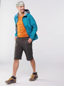 Men's Hooded Waterproof Jacket Solid Color Polyester Zipper Closure Casual Winter Style Regular Fit - Product Image 3
