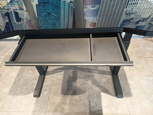 Modern Electric Adjustable Height <b>Desk</b> with Tempered Glass Top LED Lights USB Type-C <b>Standing</b> <b>Desk</b> - Product Image 3