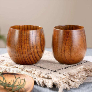 Taza Redonda de Madera de Jujube Natural Hecha a Mano, Taza de Cerveza de Madera de Grado Alimenticio, Tazas para Beber Cerveza, Leche y Té, Tamaño Personalizado - Product Image 1