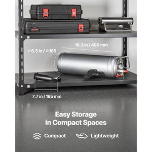 Compresseur d'air portable 2,6 gal/10 L avec pression de fonctionnement de 87-116 PSI, outil de réparation de pneus à déclencheur manuel - Product Image 6