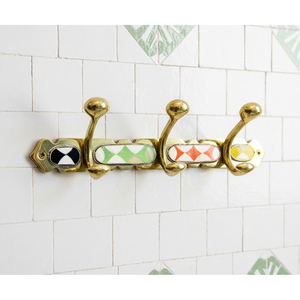 Wholesale Handmade Golden Brass Made Strong <b>Wall</b> Coat Hooks Hangers Reusable Utility Hat Bags <b>Clothes</b> Heavy Duty Hooks & Hangers - Product Image 2