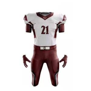 ชุดยูนิฟอร์มอเมริกันฟุตบอล ระบายอากาศได้ดี กางเกงขาสั้น พิมพ์โลโก้ตามสั่ง โพลีเอสเตอร์ 100% ราคาโรงงานแข่งขันได้ - Product Image 1