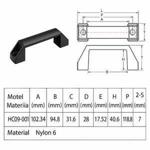 Phổ cố định Nylon ngăn kéo tủ máy thiết bị cửa kéo xử lý cho đồ nội thất công nghiệp hộp công cụ trường hợp phần cứng - Product Image 4