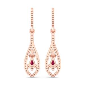 REYES Nouveautés Bijoux de mode Boucles d'oreilles en or massif 14 carats avec moissanite, faites à la main, design personnalisé, cadeau de mariage, bijoux fins - Product Image 3