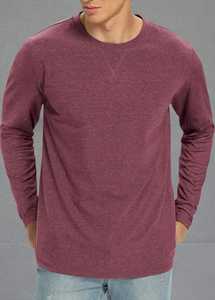 T-shirt surdimensionné pour homme en coton 100% de haute qualité, manches longues, coupe ample, prix de gros, personnalisable. - Product Image 5