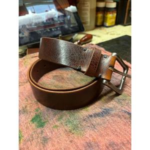 Cinturón de Cuero Genuino para Hombre, a la Moda, con Hebilla de Latón, Impresión de Logotipo Personalizado, Cinturones de Alta Calidad para Hombre, Precio de Fábrica - Product Image 6
