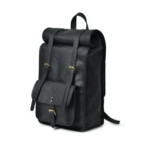 Genuine Leather Roll Top <b>Backpack</b> Professional Cowhide Travel Rucksack Mens <b>Laptop</b> Bag Bulk Purchase <b>UK</b> LTBP-0096 - Product Image 1