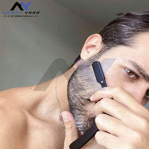 มีดโกนตรงสีดำแบบ OEM สำหรับช่างตัดผม ใบมีดโกนเปลี่ยนได้ จำหน่ายส่ง - Product Image 3