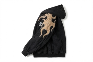 Hot Selling Winter Vintage Oversized <b>Goth</b> Grunge Sublimated Zip-Up <b>Hoodie</b> <b>Men's</b> 100% Polyester Eco-Friendly Y2K Streetwear - Product Image 3