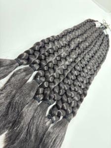 Fibra de Abacá Natural Teñida de Negro, Material de Fibra Trenzada para Extensiones de Cabello, Accesorios para el Cabello y Aplicaciones Artesanales - Product Image 4