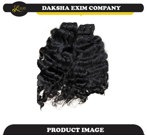 Doble máquina suave crudo francés rizado estilo atado a mano sin costuras indio Remy belleza trama Jerry trama plana extensiones de cabello humano - Product Image 3