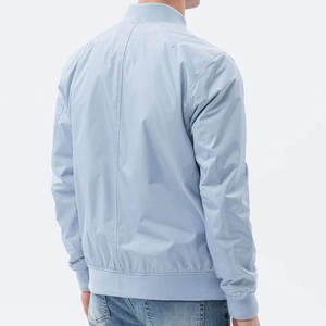 Blouson Bomber Léger Bleu Ciel pour Homme – Coupe Slim Décontractée, Coupe-Vent Printemps-Automne, Fermeture Éclair, Style Universitaire, Manteau Tendance - Product Image 6