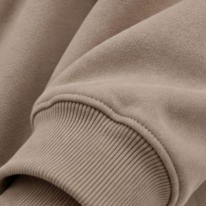 Conjunto de Sudadera con Cuello Redondo y Estampado de Hongos Color Taupe para Hombre, Pantalones Jogger, Chándal Informal de Forro Polar, Ropa Deportiva de Invierno para Gimnasio y Calle - Product Image 5