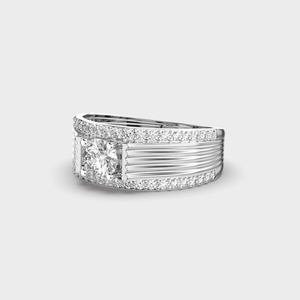 Anillo de Boda para Hombre de Plata de Ley 925 con Diamante Moissanita, Anillo de Compromiso Elegante y Brillante de Lujo, Joyería para Uso Diario - Product Image 3
