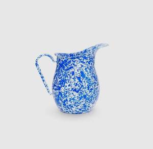 Vintage Pitcher With Green Speckled Glaze And Handle For Dining Use - Product Image 2