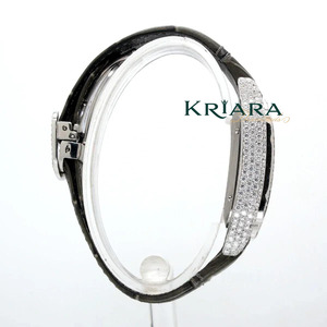 Reloj de Lujo con Diamantes Moissanite Cuadrados de Diseño Moderno, Correa de Cuero y Acero Inoxidable, Esfera Analógica con Números Romanos - Product Image 5