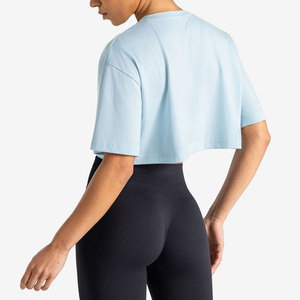 Gym T-Shirt Summer Latest Design Fashionable <b>Crop</b> <b>Top</b> T-Shirt Plus Size Lightweight 180 Gsm Blank Custom Logo T-Shirt - Product Image 2
