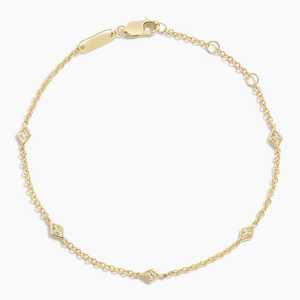 Pulsera de Lujo para Mujer, Oro Blanco Sólido de 14K, Chapada en Rodio, con Diamante Cultivado en Laboratorio de 0.04 Ct, Corte Brillante, Certificado IGI - Product Image 5
