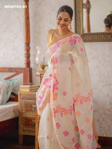 Ensemble Saree et Blouse en Lin Doux à Imprimé Numérique, Design Evergreen, Idéal pour les Fêtes – Fournisseur et Exportateur Mondial Saree Love - Product Image 5