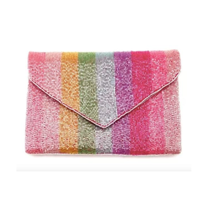 Bolsos de mano de noche de lujo para mujer, monedero de fiesta bordado con diamantes de imitación de cristal, decoración de piedra, bolso de noche Ele - Product Image 6