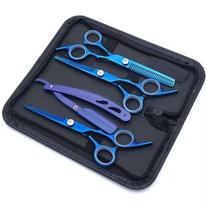 Ensemble de ciseaux de coiffure professionnels en acier inoxydable 440C, lame tranchante, manche moyen, pour droitiers, légers, réutilisables, pour salon - Product Image 5