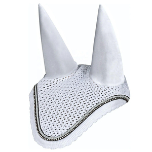 Voile anti-mouches pour chevaux, filet d'oreilles, bonnet en maille, bandage, logo personnalisé, couleur/taille, léger, haute qualité, protection extérieure, vente en gros - Product Image 5