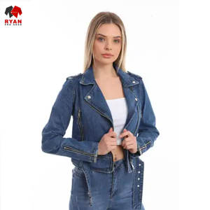 Veste en jean personnalisée Ryan Pro Gear pour femmes, tissu respirant et confortable avec logo personnalisé, fermeture éclair. - Product Image 4