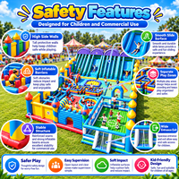 Parcours d'obstacles gonflable géant personnalisé ODM NB-OB055 pour enfants, équipement de terrain de jeu extérieur commercial