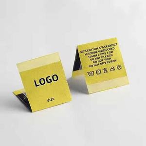Etiquetas tejidas personalizadas de alta calidad con logo impreso para prendas de vestir, con ribete tejido a color. - Product Image 6