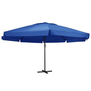 Sombrilla de Jardín Grande Azul Celeste de Poliéster con Revestimiento PA, Sombrillas y Bases para Patio - Product Image 1