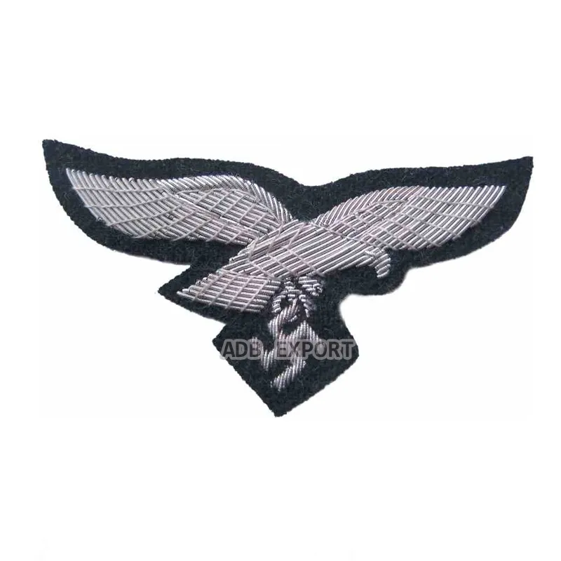 WW2 seragam Jerman LUFTWAFFE offiters EAGLE hat insignia buatan tangan oleh ADB ekspor produsen/reproduksi/Repro