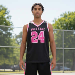 Camisetas de Baloncesto Personalizadas OEM, Nombre y Número Personalizados, Sin Mangas, Impresión Sublimada Completa, Cuello en V, Transpirables, Profesionales, para Verano - Product Image 2